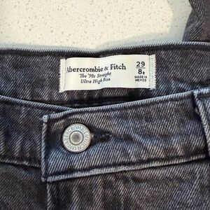 Abercrombie & Fitch Charcoal Ultra High Rise Jeans
